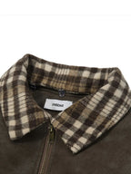 Men's Plaid Collar Detail Zip Up Jacket - Men's jackets by Trendsi | Available at Handbags Specialist Headquarter