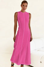Contrast Stitching Maxi Tank Dress - Maxi Dress by Trendsi | Available at Handbags Specialist Headquarter
