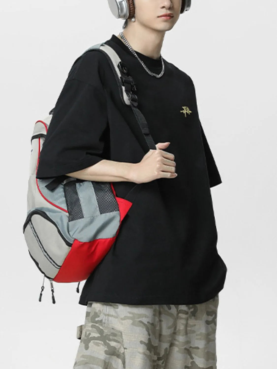 Men's Plus Size Round Neck Letter Graphic T-Shirt - Men's T-Shirt by Trendsi | Available at Handbags Specialist Headquarter