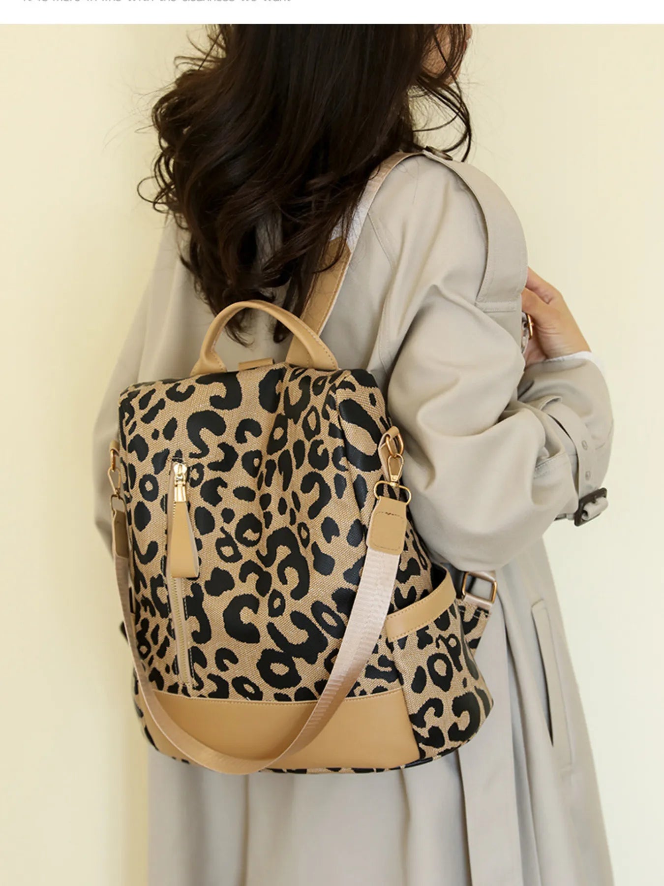 Leopard Print Backpack Bag - Leather Backpack Bag by Trendsi | Available at Handbags Specialist Headquarter