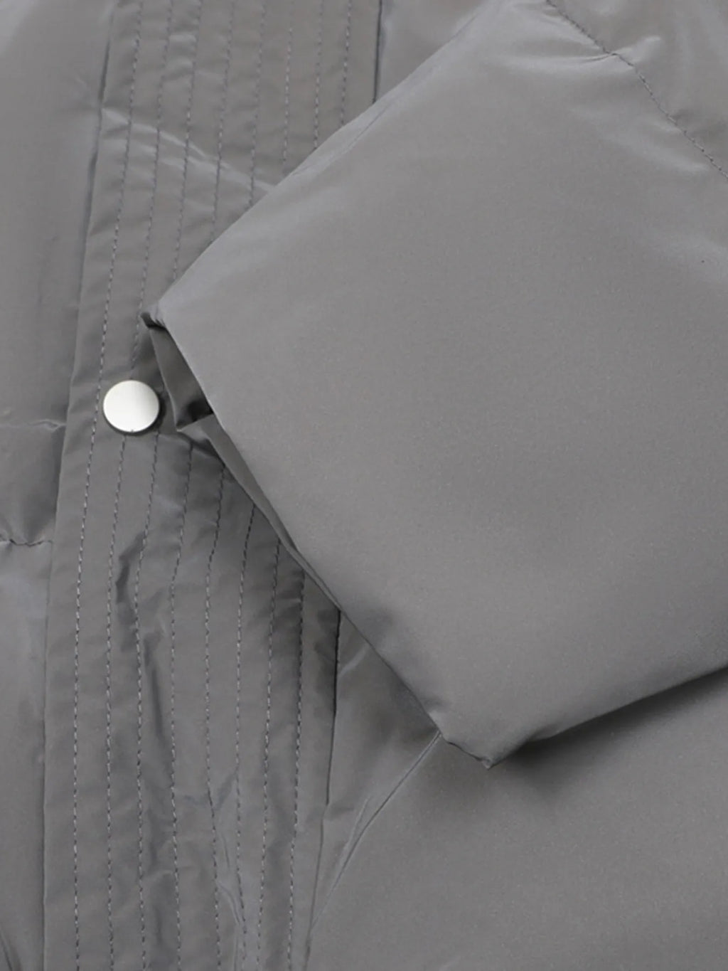 Men's Full Size Quilted Long Sleeve Puffer Jacket Plus Size - Men's jackets by Trendsi | Available at Handbags Specialist Headquarter