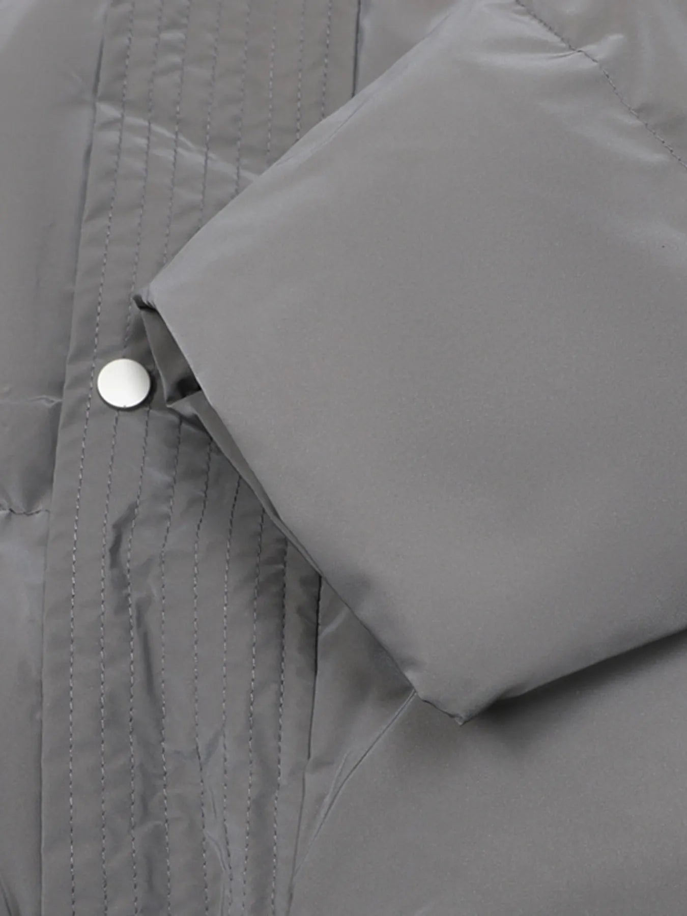 Men's Full Size Quilted Long Sleeve Puffer Jacket Plus Size - Men's jackets by Trendsi | Available at Handbags Specialist Headquarter