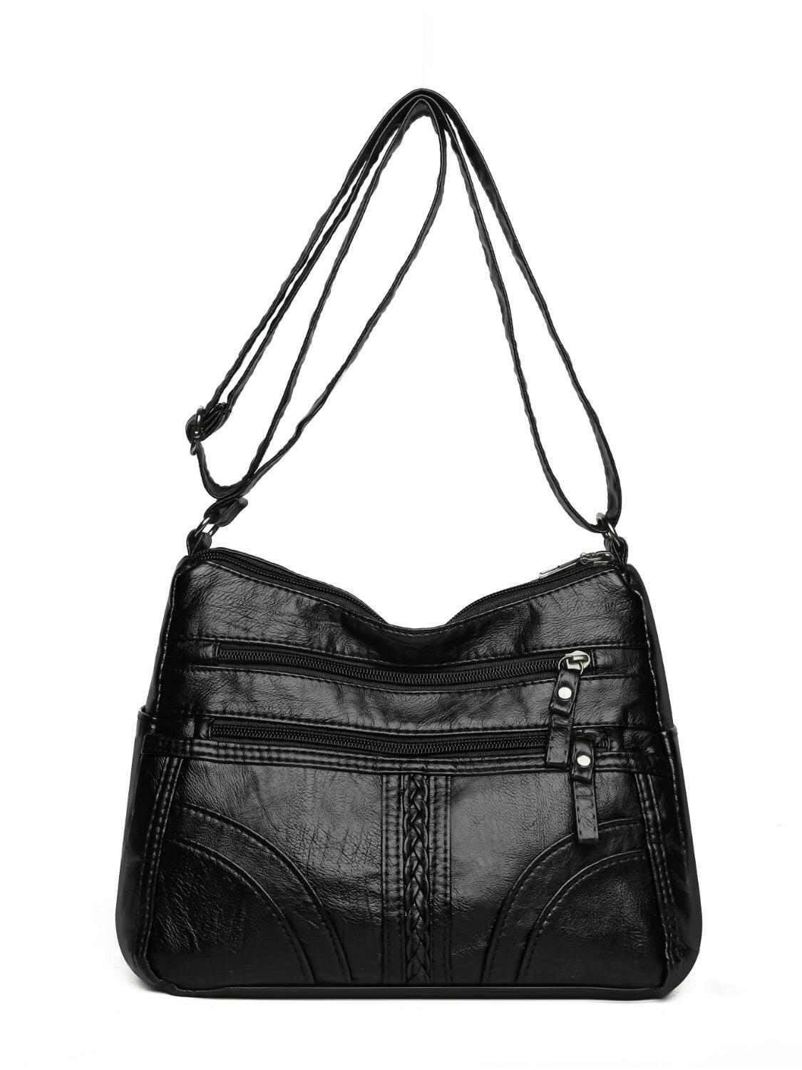 PU Leather Adjustable Strap Shoulder Bag - Shoulder Bags by Trendsi | Available at Handbags Specialist Headquarter