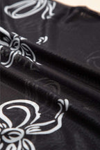 Bow Mesh Round Neck Short Sleeve T-Shirt - Women / Tops by Trendsi | Available at Handbags Specialist Headquarter