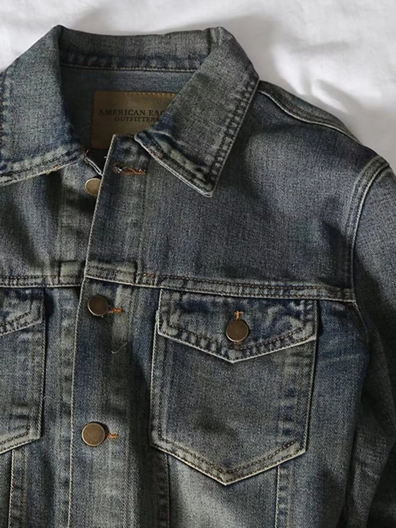 Men's Plus Size Button Up Long Sleeve Denim Jacket - Men's jackets by Trendsi | Available at Handbags Specialist Headquarter