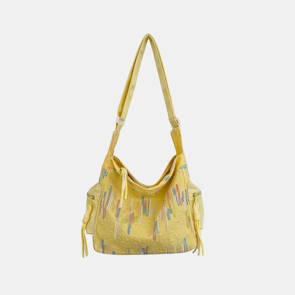 Contrast Texture Shoulder Bag - Handbags by Trendsi | Available at Handbags Specialist Headquarter