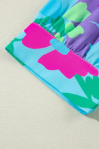 Plus Size Peplum Printed Notched Blouse - Plus Size Shirts by Trendsi | Available at Handbags Specialist Headquarter