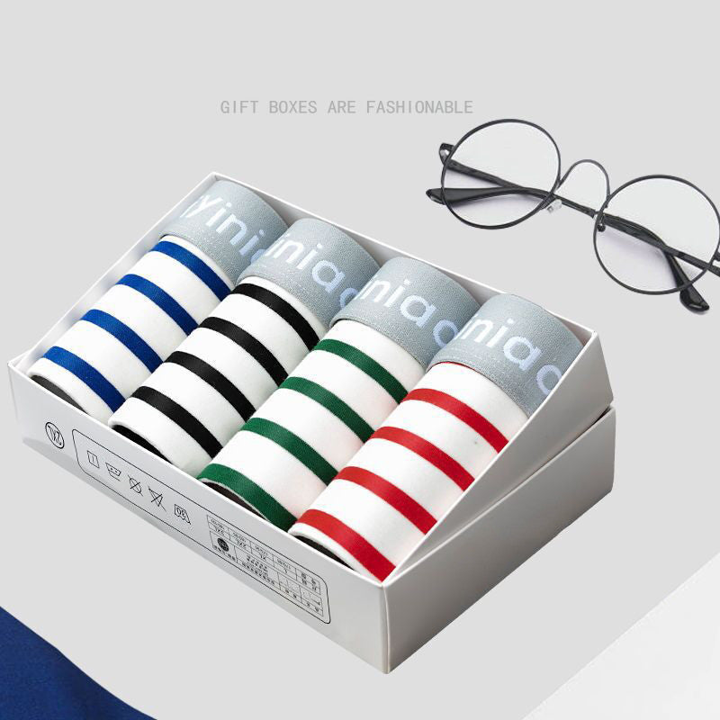 QuadStripe: Men's Ultimate Cotton Comfort Boxers