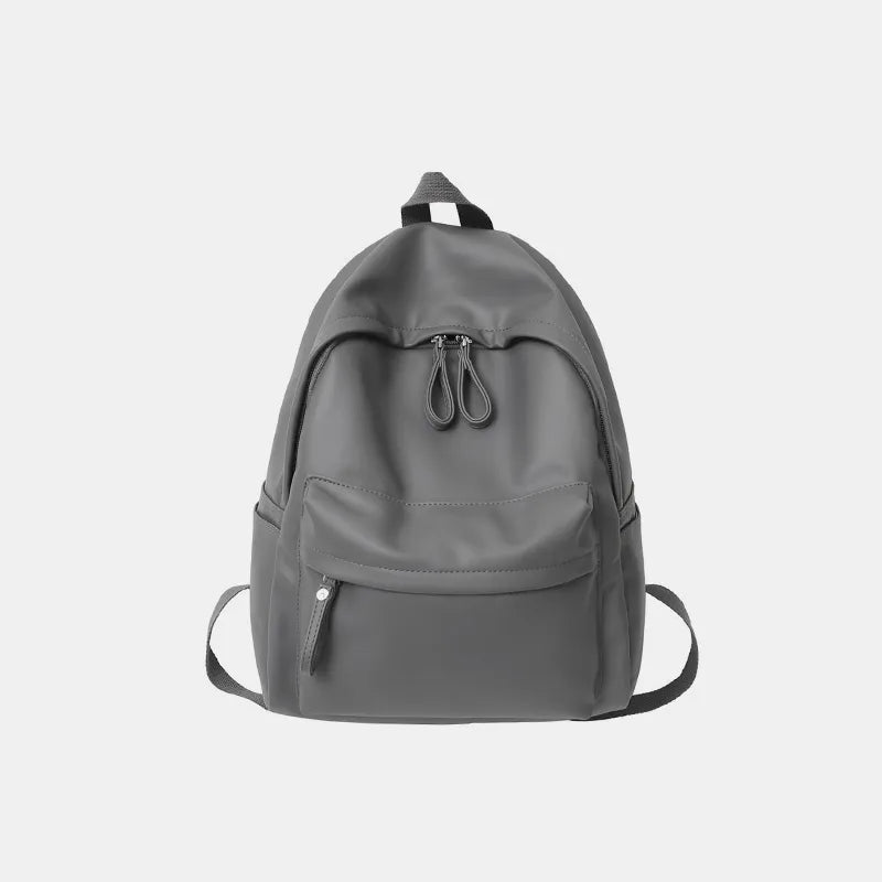 PU Leather Zip Backpack Bag - Leather Backpack Bag by Trendsi | Available at Handbags Specialist Headquarter