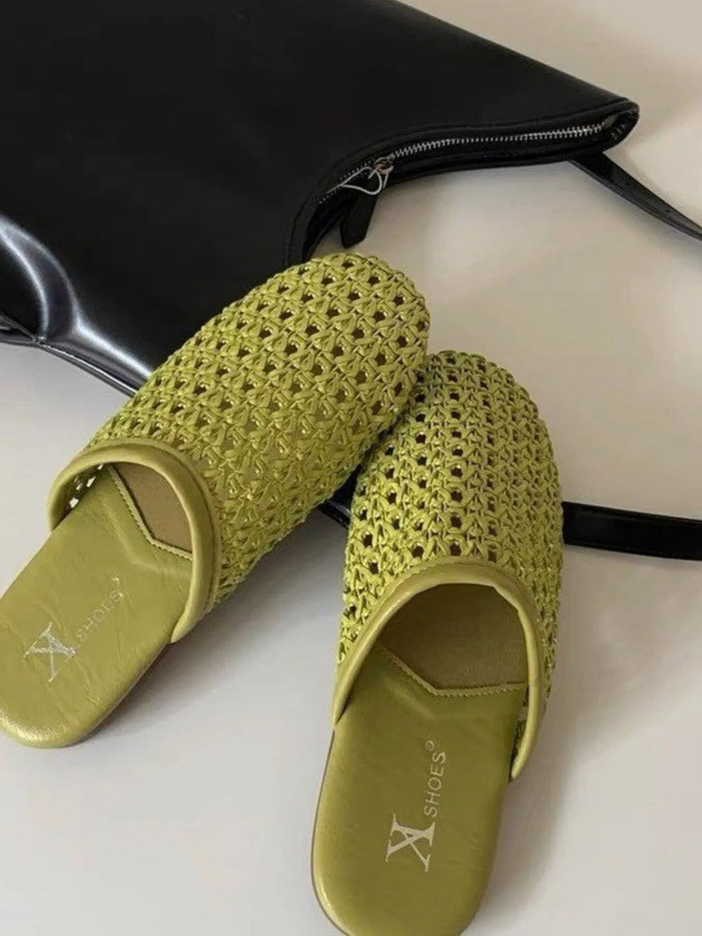 Woven Breathable Flat Mule Sandals - Women Sandals by Trendsi | Available at Handbags Specialist Headquarter