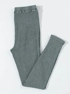 Ribbed Elastic Waist Leggings - Leggings by Trendsi | Available at Handbags Specialist Headquarter