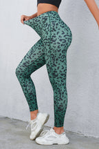 Leopard Print Wide Waistband Leggings - Leggings by Trendsi | Available at Handbags Specialist Headquarter