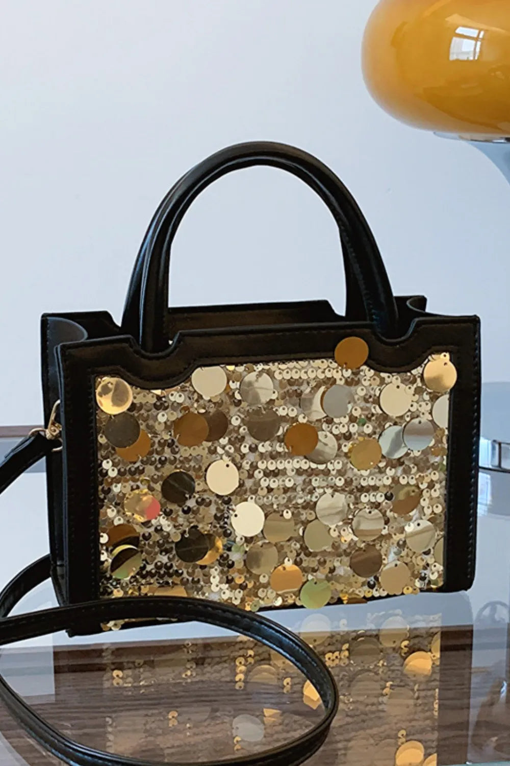 PU Leather Sequin Handbag - handbags by Trendsi | Available at Handbags Specialist Headquarter