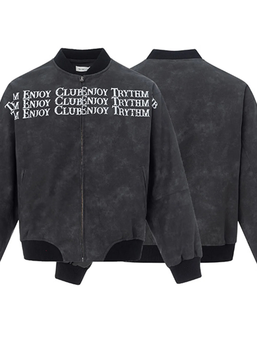 Men's Zip Up Letter Graphic Bomber Jacket - Men's jackets by Trendsi | Available at Handbags Specialist Headquarter