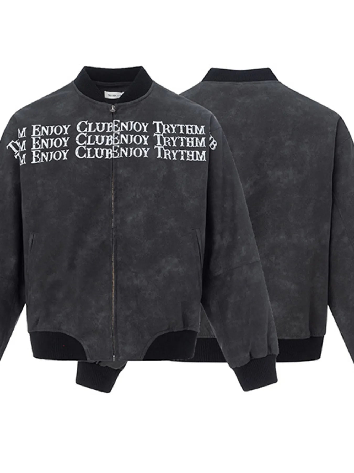 Men's Zip Up Letter Graphic Bomber Jacket - Men's jackets by Trendsi | Available at Handbags Specialist Headquarter