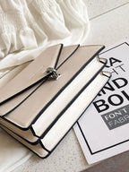 Chain PU Leather Detachable Shoulder Strap Handbag - handbags by Trendsi | Available at Handbags Specialist Headquarter