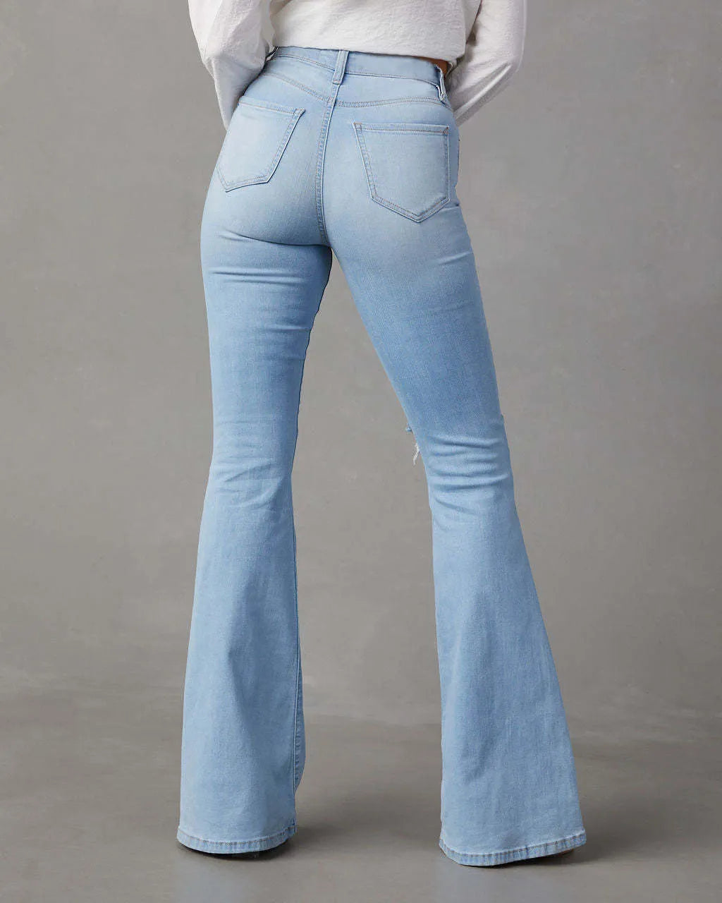 Distressed Jeans with Pockets - Women / Jeans & Denim by Trendsi | Available at Handbags Specialist Headquarter