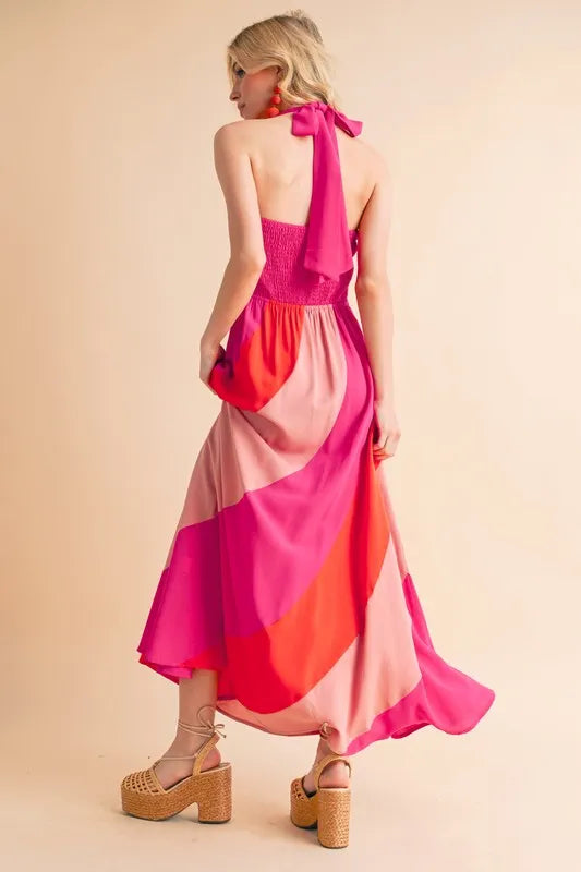 Aemi+Co Color Block Sleeveless Maxi Dress - Maxi Dress by Trendsi | Available at Handbags Specialist Headquarter