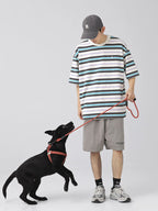 Men's Plus Size Basic style Round Neck Striped T-Shirt - Men's T-Shirt by Trendsi | Available at Handbags Specialist Headquarter