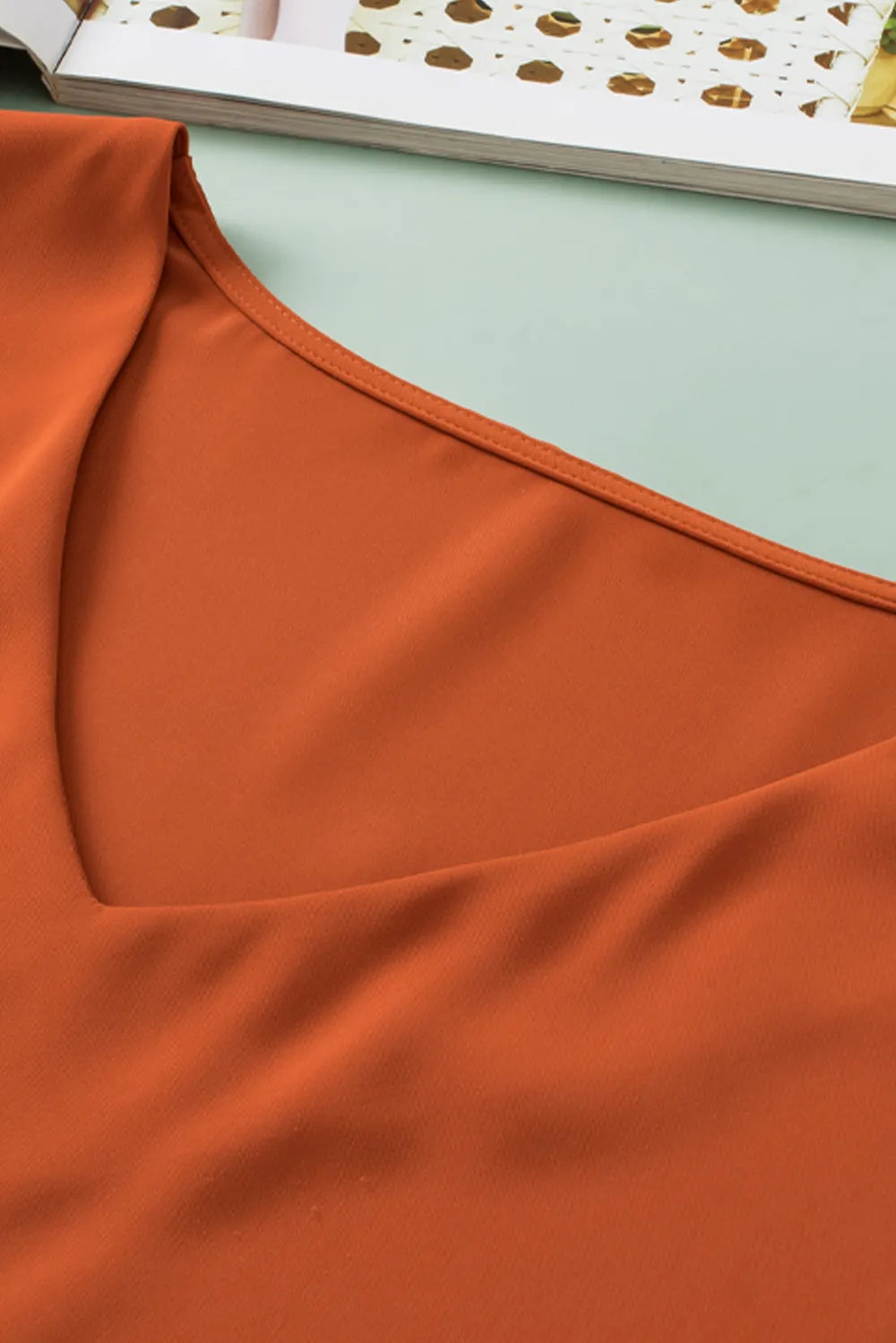 Plus Size V-Neck Petal Sleeve Blouse - Plus Size Shirts by Trendsi | Available at Handbags Specialist Headquarter