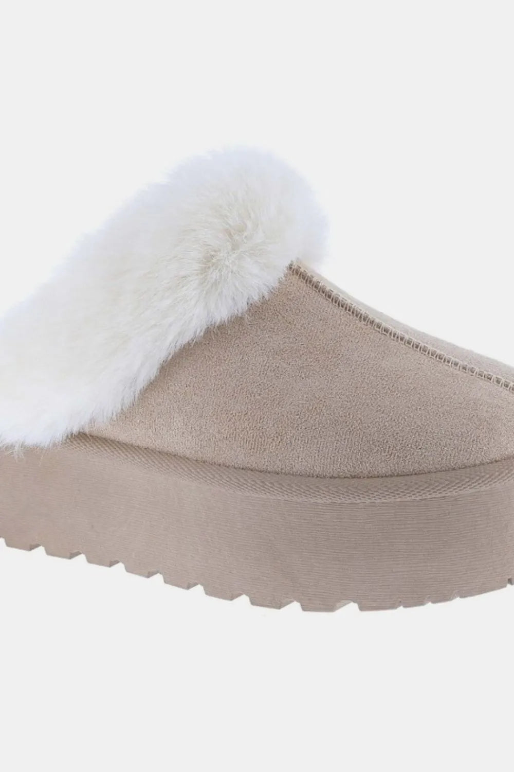 Weeboo Thick Bottom Fur Trim Snow Slippers -  by Trendsi | Available at Handbags Specialist Headquarter