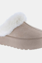 Weeboo Thick Bottom Fur Trim Snow Slippers -  by Trendsi | Available at Handbags Specialist Headquarter