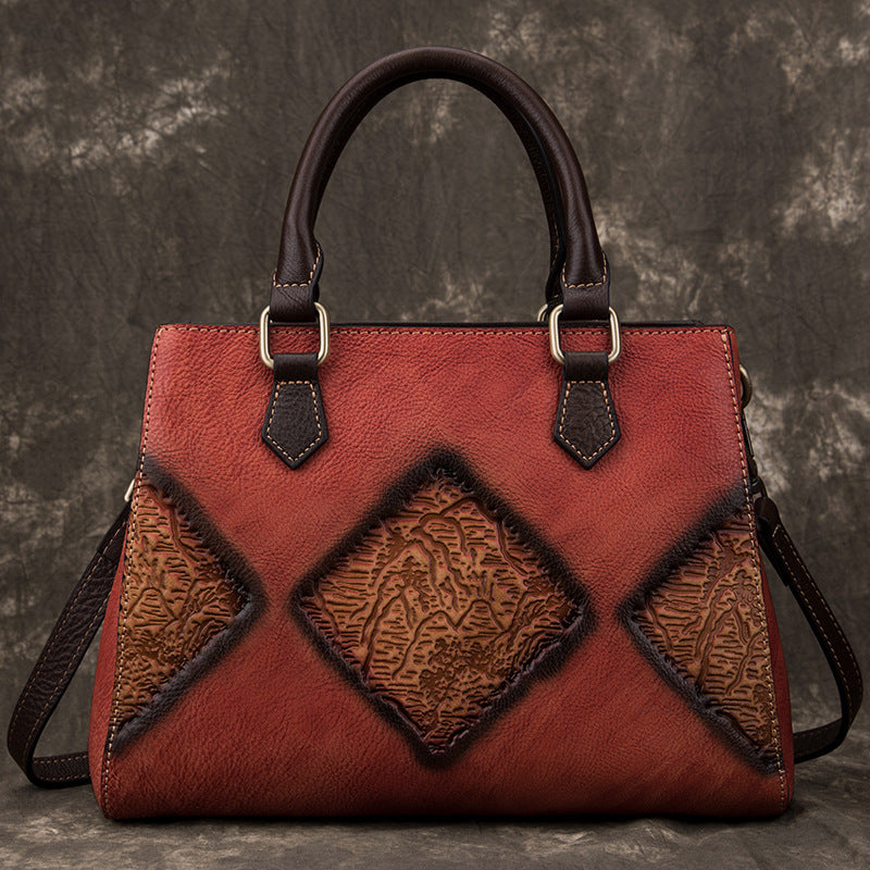 EurAm Vintage Luxe Cowhide Casual Handbag