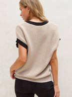 Howdy Cowboy Hat Embroidered Short Sleeve Sweater - Tops by Trendsi | Available at Handbags Specialist Headquarter