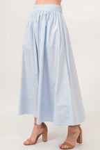 And The Why A-line Flowing Elastic Back Midi Skirt - Bottoms by Trendsi | Available at Handbags Specialist Headquarter