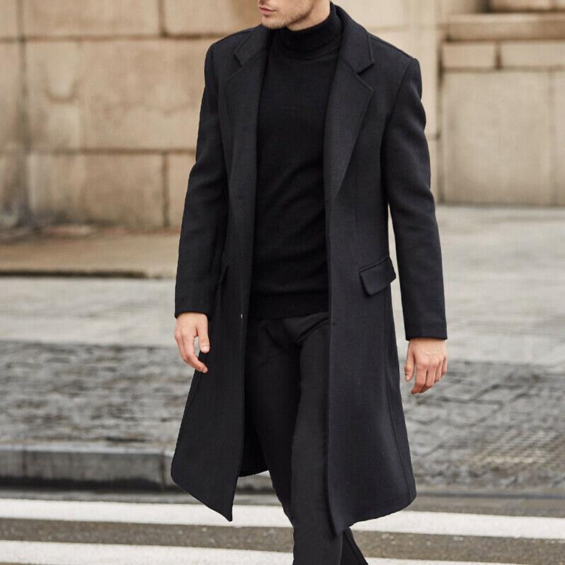 UrbanWool™ Men's Classic Long Trench Coat
