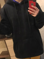 Men's Full Size Drawstring Long Sleeve Hoodie Plus Size - Men's Sweatshirts by Trendsi | Available at Handbags Specialist Headquarter