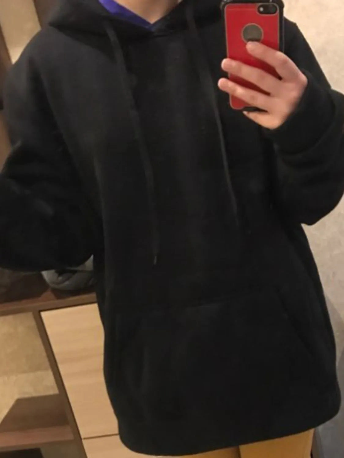 Men's Full Size Drawstring Long Sleeve Hoodie Plus Size - Men's Sweatshirts by Trendsi | Available at Handbags Specialist Headquarter