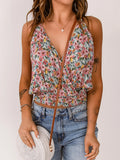 Floral Print Halter Cami - Tops by Trendsi | Available at Handbags Specialist Headquarter