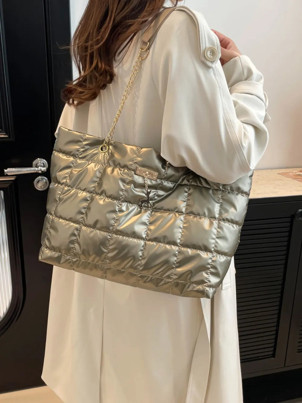 Bubble Texture Tote Bag - Tote Bag by Trendsi | Available at Handbags Specialist Headquarter