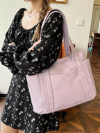 Oxford Cloth Tote Bag with Zipper - Tote Bag by Trendsi | Available at Handbags Specialist Headquarter