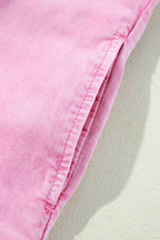 Button Down Short Sleeve Denim Dress - Women / Jeans & Denim by Trendsi | Available at Handbags Specialist Headquarter