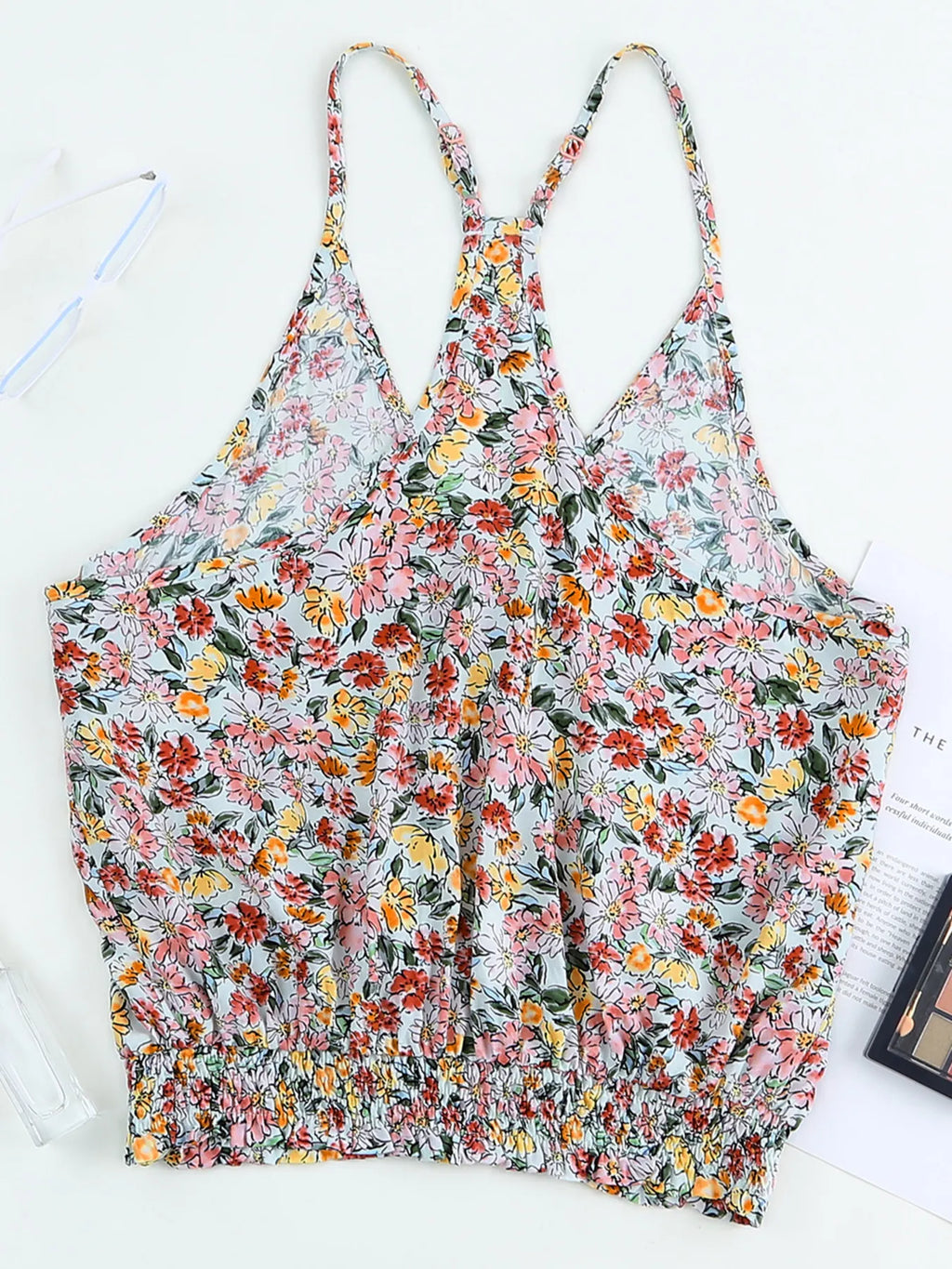 Floral Print Halter Cami - Tops by Trendsi | Available at Handbags Specialist Headquarter