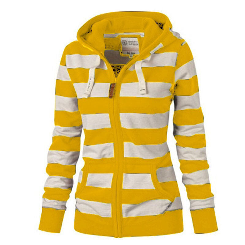 Hooded Striped Sweater – Cozy Long Sleeve Design for Modern Comfort