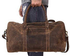 Leather Travel Duffle Bag Cabin Friendly Carry-On