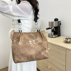 Bow Polyester Medium Tote Bag - Tote Bag by Trendsi | Available at Handbags Specialist Headquarter