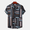 Men's Plus Size Short Sleeve Button-Down Casual Shirt - mens-shirts by Trendsi | Available at Handbags Specialist Headquarter
