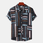 Men's Plus Size Short Sleeve Button-Down Casual Shirt - mens-shirts by Trendsi | Available at Handbags Specialist Headquarter