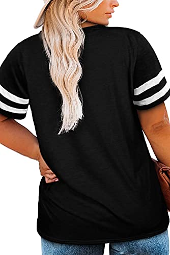 Summer V-Neck Plus Tunic Tee for Women 1X-5X - Woman T-Shirt by Handbags Specialist Headquarter | Available at Handbags Specialist Headquarter