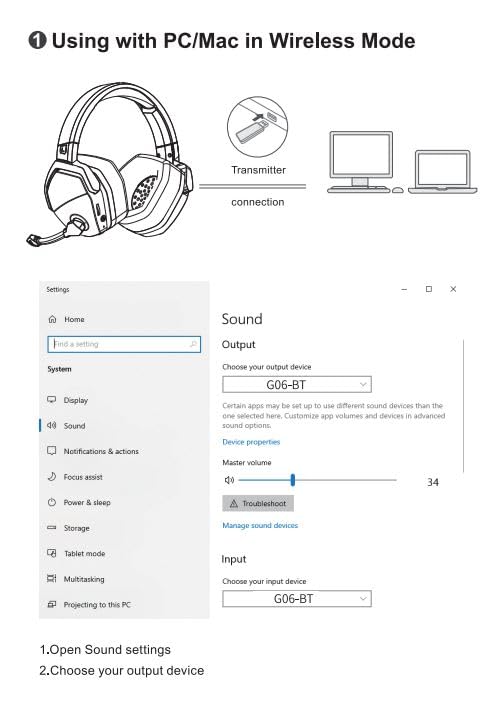NUBWO G06 Dual Wireless Gaming Headset - Gaming Accessories by Handbags Specialist Headquarter | Available at Handbags Specialist Headquarter