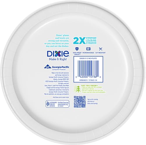 Durable Dixie 8.5 Plates: Strong, Safe & Soak-Proof - Paper Plates by Handbags Specialist Headquarter | Available at Handbags Specialist Headquarter