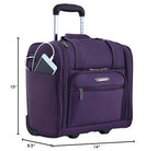 TPRC Smart Purple Underseat Carry-On with USB Port -  by Handbags Specialist Headquarter | Available at Handbags Specialist Headquarter