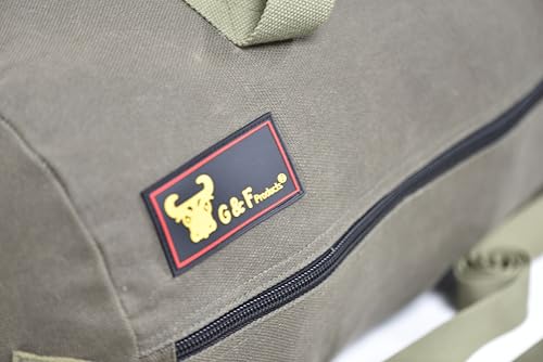 Waxed Canvas Military Duffle Bag, Olive Green