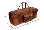 Leather Duffle Bag for Men - 21 Brown
