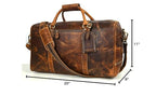 Leather Travel Duffel Bag for Men & Women