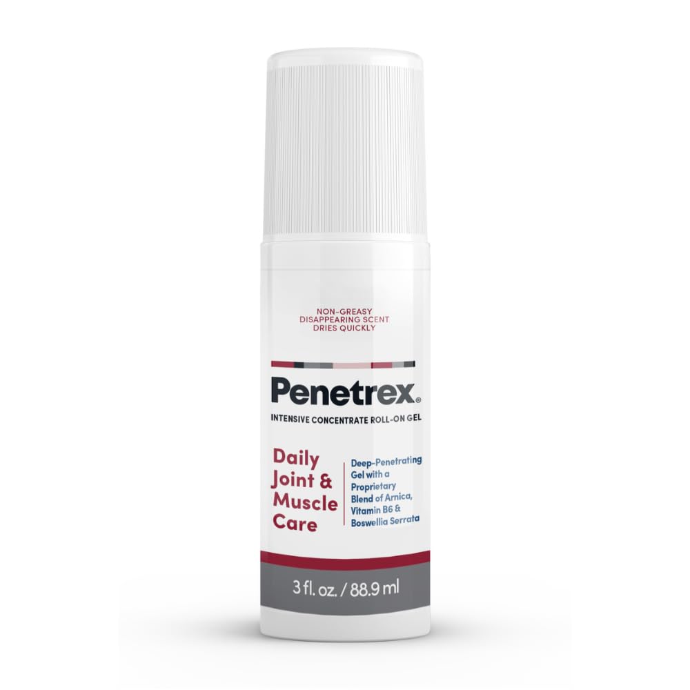 Penetrex Daily Joint & Muscle Care cream in white 3 oz pump bottle with red and black text. - Penetrex Cream Duo Pack - 2oz & 4oz Jars - 4 Ounce (Pack of 1) - Handbags Specialist Headquarter